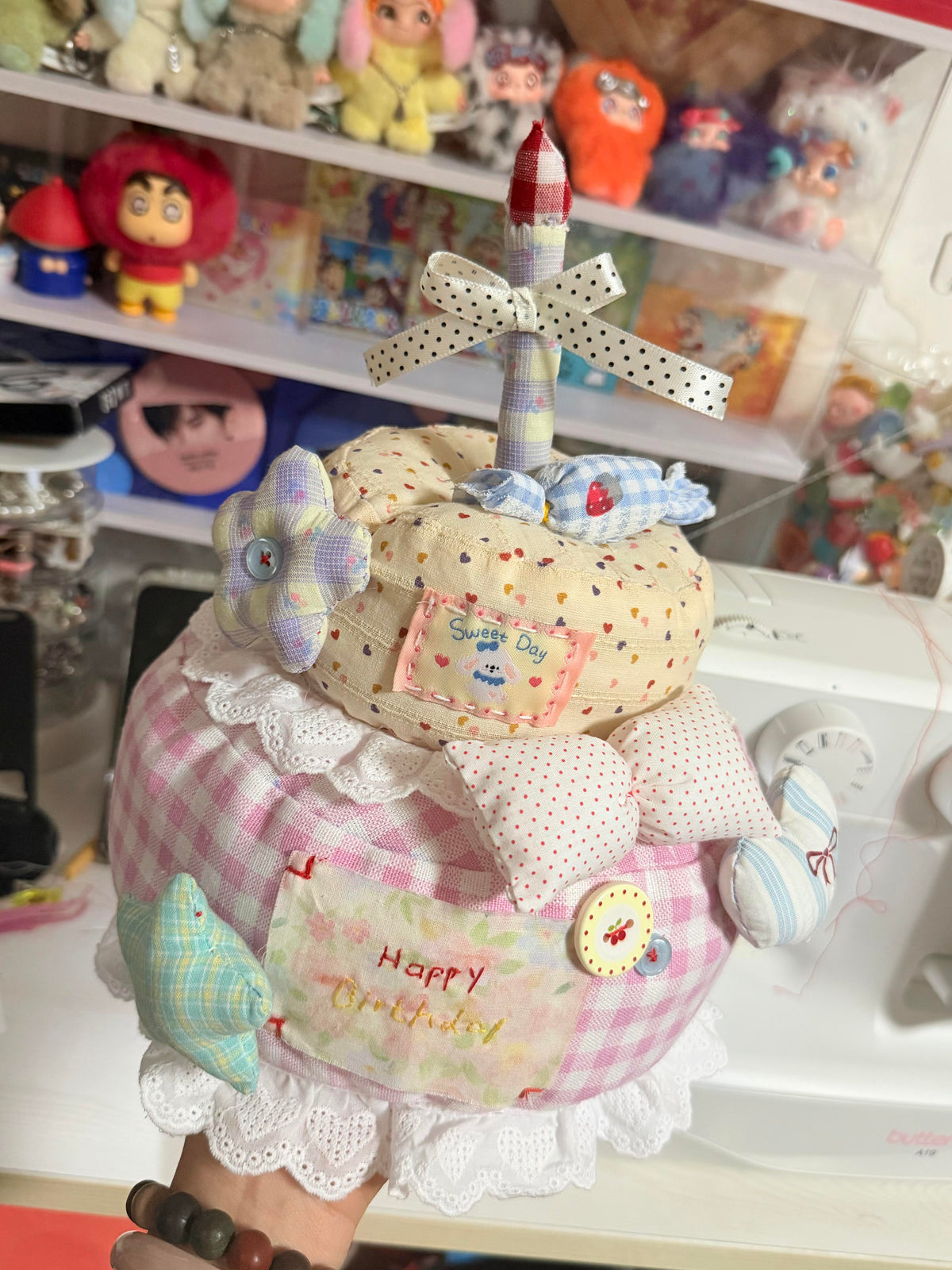 Pink Handmade Fabric Cake