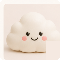 Cute white cloud slow-rising squishy