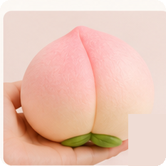 Pink peach slow-rising squishy