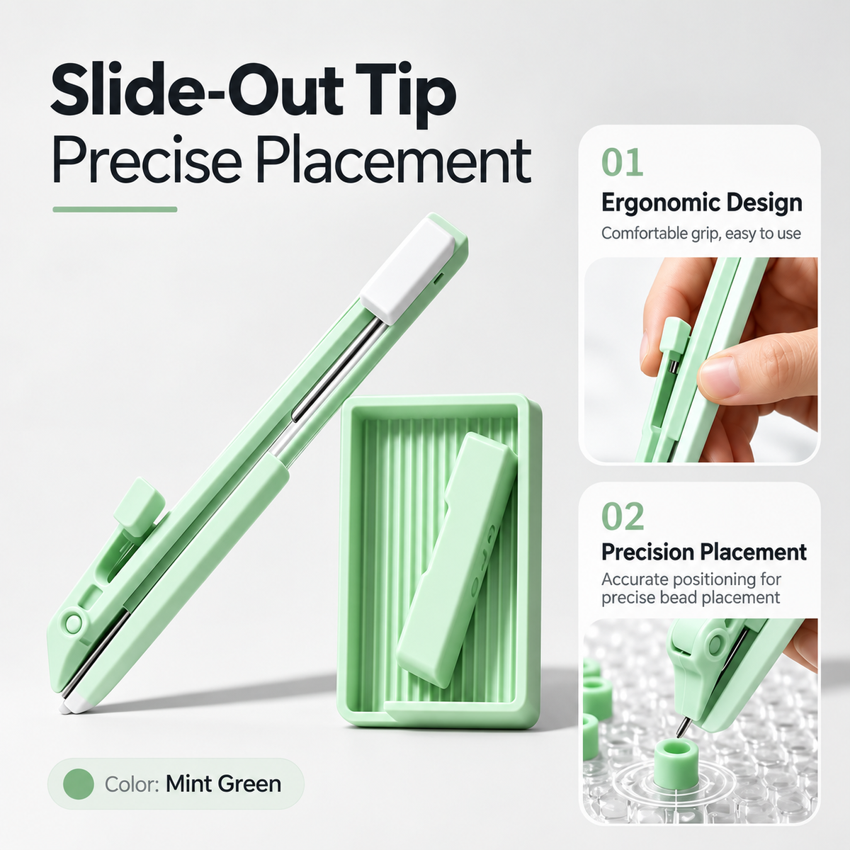 Mint green precision fuse bead placement pen