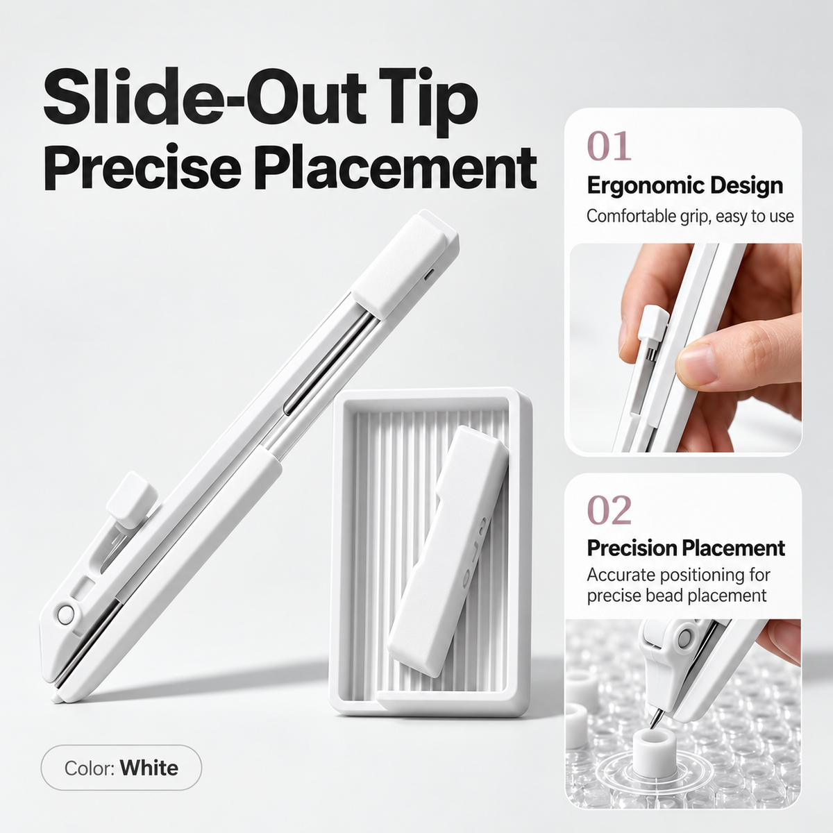 White precision fuse bead placement pen